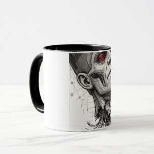 Tasse à café à motif gribouillis coloré Dessin a