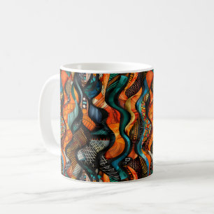 Tasse à café à motif tribal africain