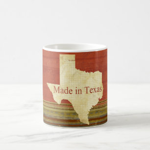 Tasse à café à rayures rouges rouillées fabriquée 