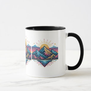 Tasse à café à vague abstraite pour les amateurs d