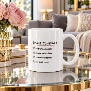 Tasse À Café Aboyer Après Le Facteur Puis Creuser