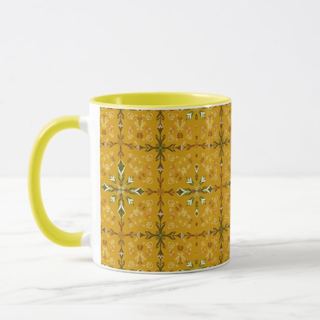 Tasse à café abstraite dorée (Gauche)