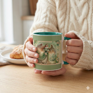 Tasse à café Ange Sérénité Trèfle