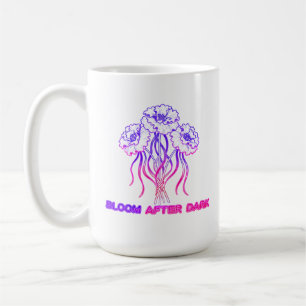 Tasse à café artistique - Fleurs rose néon