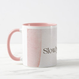 Tasse à café avec citation poétique "Devenir lente