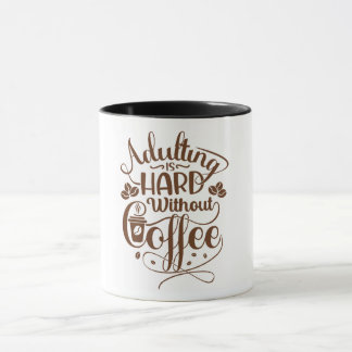 Tasse à café avec design marron pour votre matin c