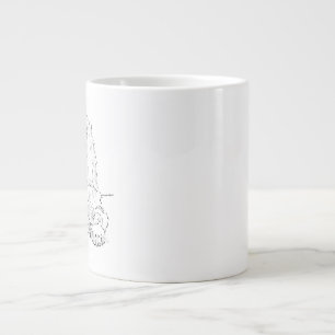 Tasse à café avec dessin au trait de Cocker Spanie