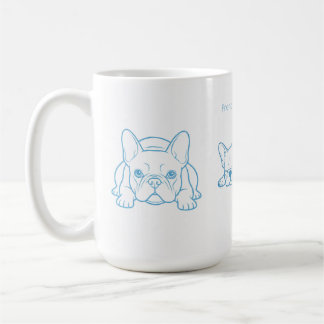 Tasse à café avec dessin minimaliste de Bouledogue