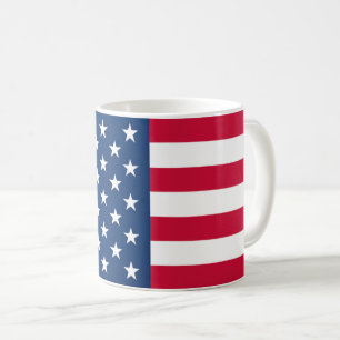 Tasse à café avec drapeau américain patriotique