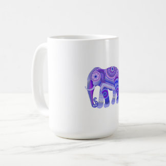 TASSE À CAFE AVEC ÉLÉPHANT BLEU VIOLET FRAIS