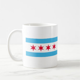 Tasse à café avec le drapeau de la ville de Chicag