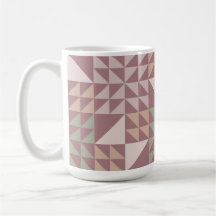 Tasse à café avec motif de courtepointe géométriqu