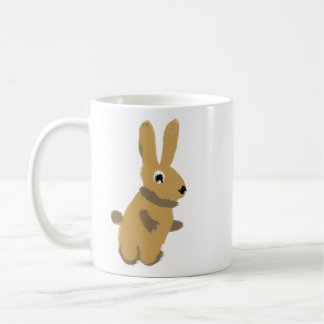 Tasse à café avec un lapin mignon et fantaisiste d