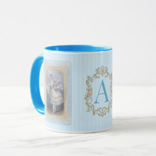 Tasse à café Ballerine Vintage en bleu aqua doux