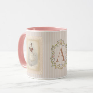 Tasse à café Ballerine Vintage en rouge doux et ta