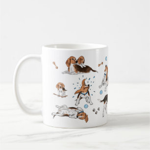Tasse à café beagle peinte à la main   Chien l