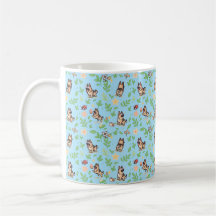 Tasse à café Berger Allemand Floraison Printanière