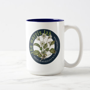 Tasse à café bicolore de 15 oz avec logo Morris La