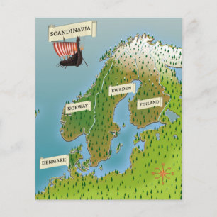 Tasse à café bicolore de la carte de la Scandinavi