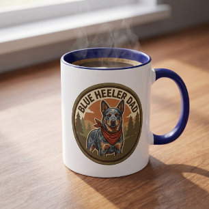 Tasse à café Blue Heeler Dad Cadeau pour papa ch