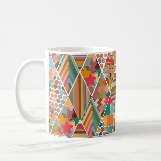Tasse à café Boho Crazy Quilt (Gauche)