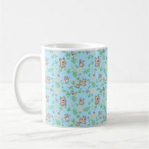 Tasse à café Bouledogue Français Floral de Printem