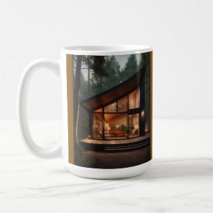 Tasse à café Cabane de forêt cosy – Maison en verr