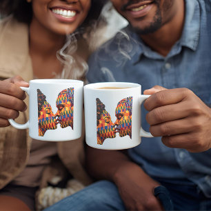 Tasse à café célébrant l'art du quilting