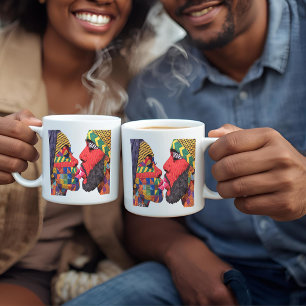 Tasse à café célébrant l'art du quilting