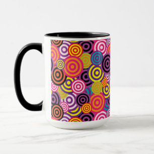 tasse à café cercles psychédéliques