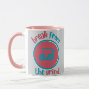 Tasse à café Chariot de Golf Rose