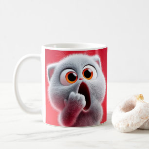 Tasse à café chat surpris drôle – Cadeau mignon po