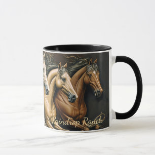 Tasse à café chevaux