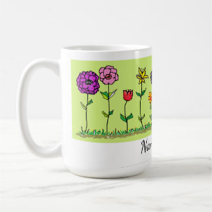 Tasse à café - Cinq fleurs simples