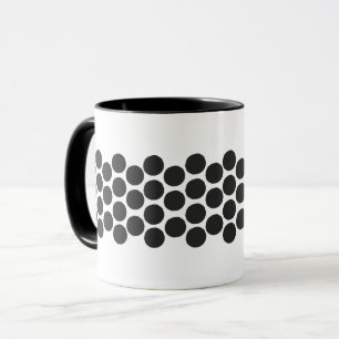 Tasse à café classique à pois noirs