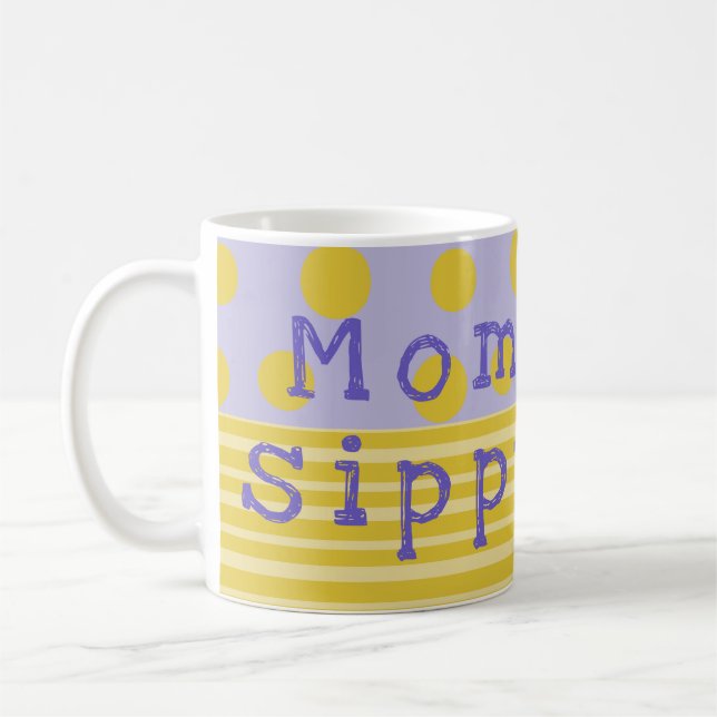 Tasse à café classique Gold & Purple Mommys Sippy  (Gauche)