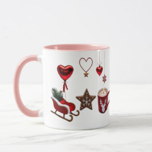 Tasse à café Combo Romantique de Noël de luxe avec