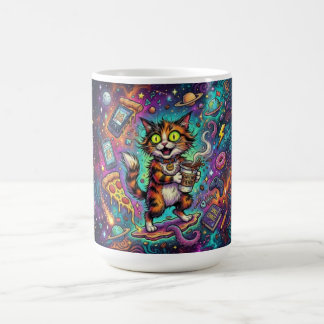 Tasse à café Cosmic Cat – Chat de l'espace galacti
