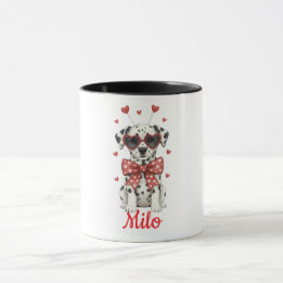 Tasse à café dalmatien Saint-Valentin 2026