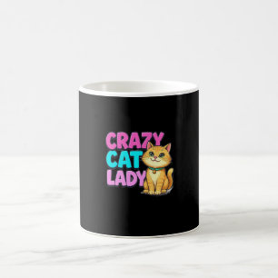 Tasse à café Dame Chat Fou - Cadeau drôle pour ama