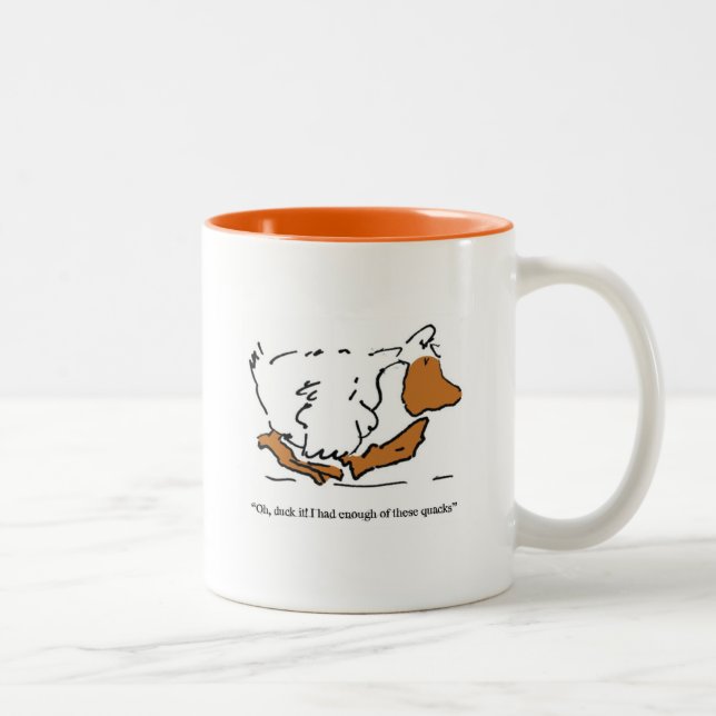 tasse à café de canard de dessin animé (Droit)