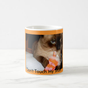 Tasse à café de chat siamois grincheux