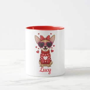 Tasse à café de chien Chihuahua Saint-Valentin 202