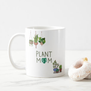 Tasse à café de jardinage simple avec badge vintag