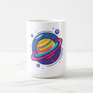 Tasse à café de la planète Saturne – Design cosmiq
