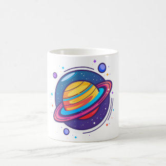 Tasse à café de la planète Saturne – Design cosmiq