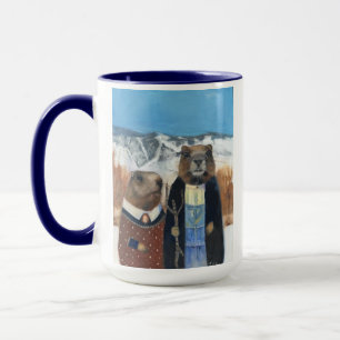 Tasse à café de marmottes (American Gothic)