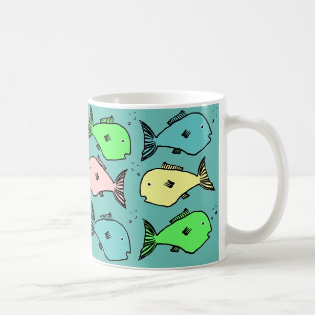 Tasse à café design à base de poisson tropical (Droite)