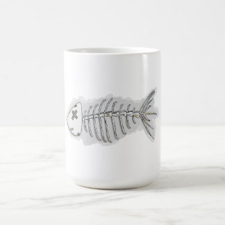 Tasse à café d'Halloween squelette de poisson