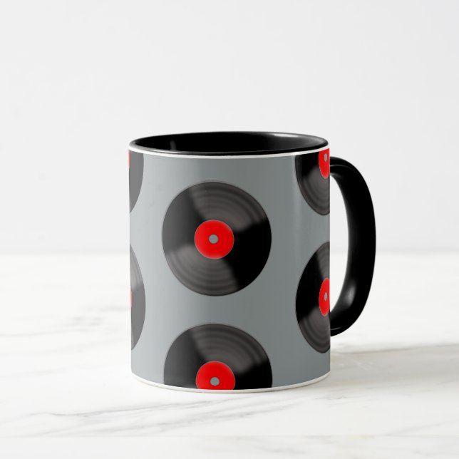 Tasse à café Disque Rétro (Devant droit)